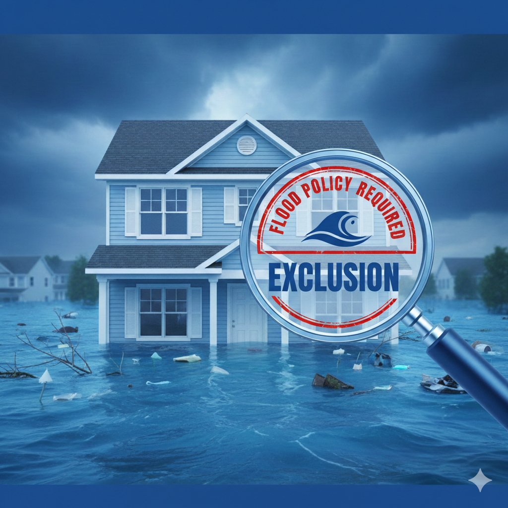 House with water rising