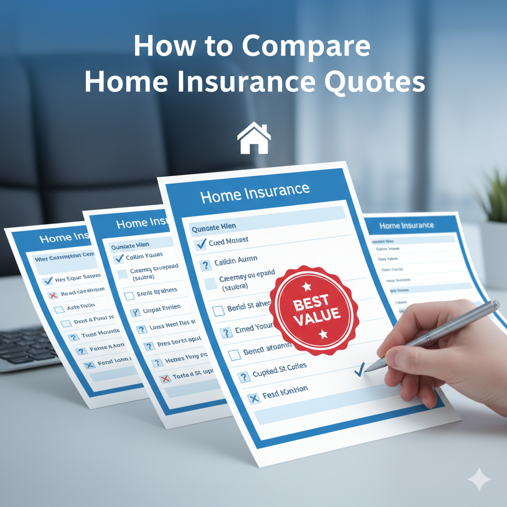 Comparing insurance quotes on tablet
